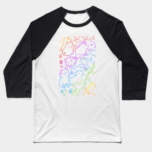 Dog Rainbow Baseball T-Shirt